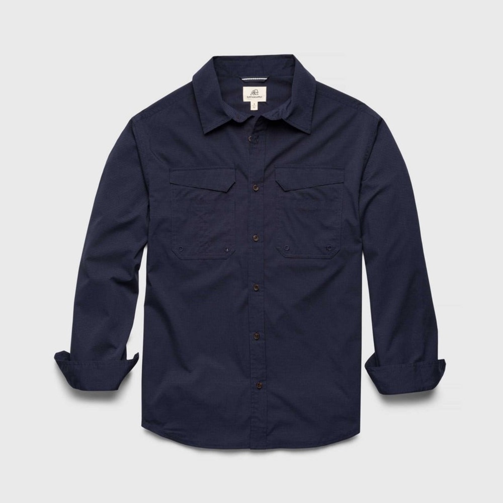 Surfside Supply Fluke Utility Ripstop Shirt Navy Blazer
